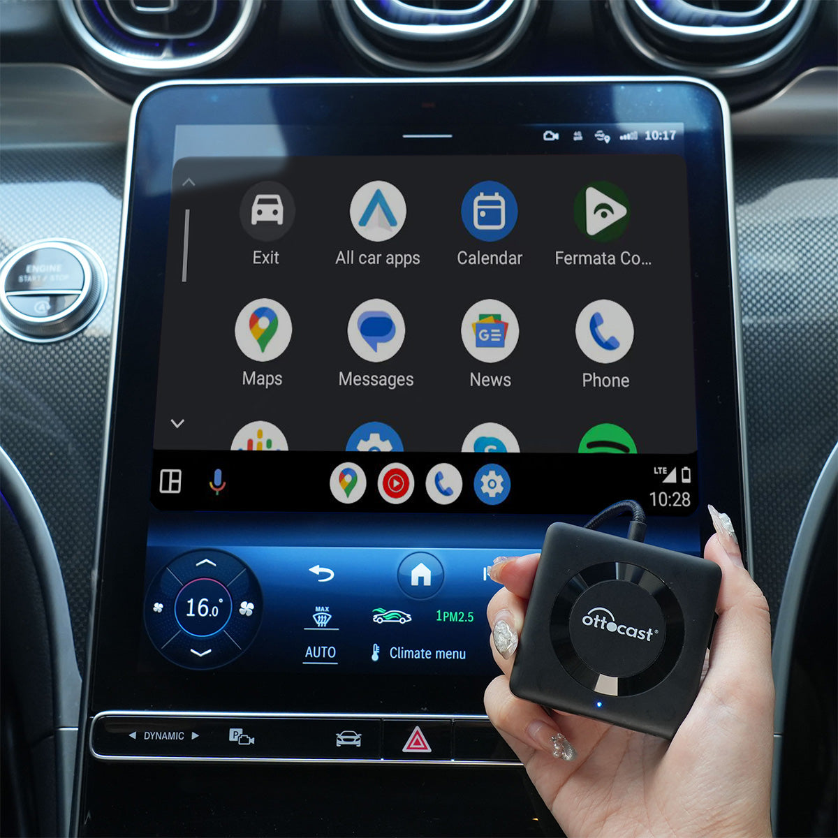 Car Tv Mate Max - Kabelloses CarPlay & Android Auto mit HDMI Multimedia