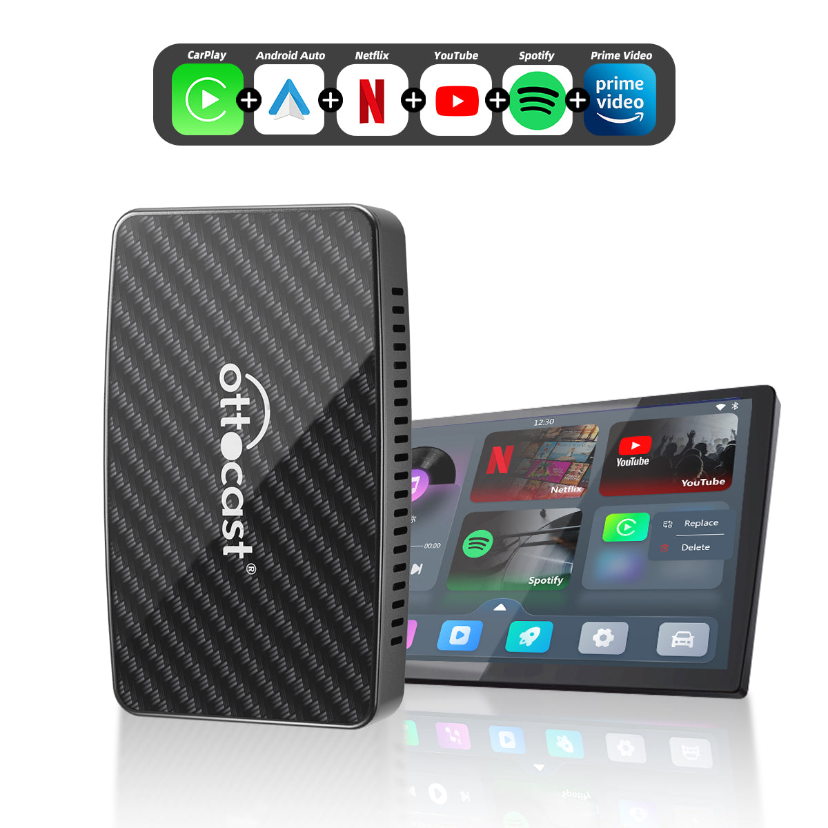 Adaptateur tout-en-un Play2Video Pro sans fil CarPlay/Android Auto