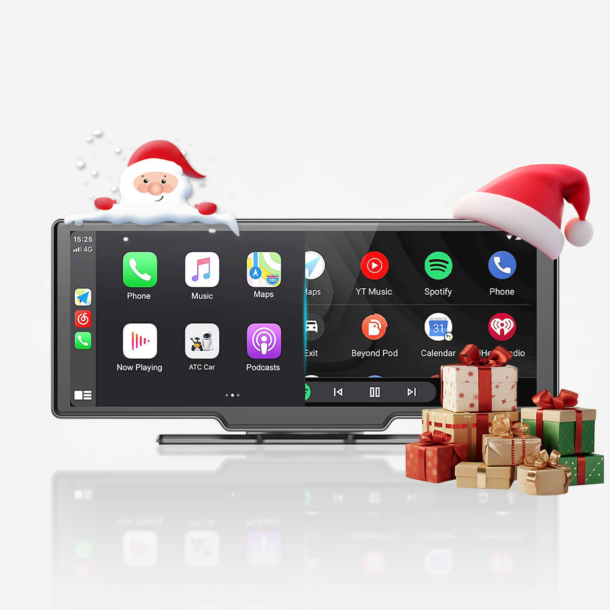 🎉 Seasonal Sale-Portable 10" Apple CarPlay & Android Auto Car Display Screen