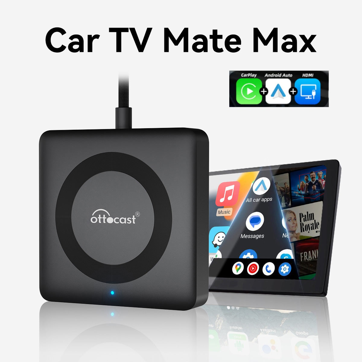 Car Tv Mate Max - CarPlay e Android Auto sem fios com multimédia HDMI