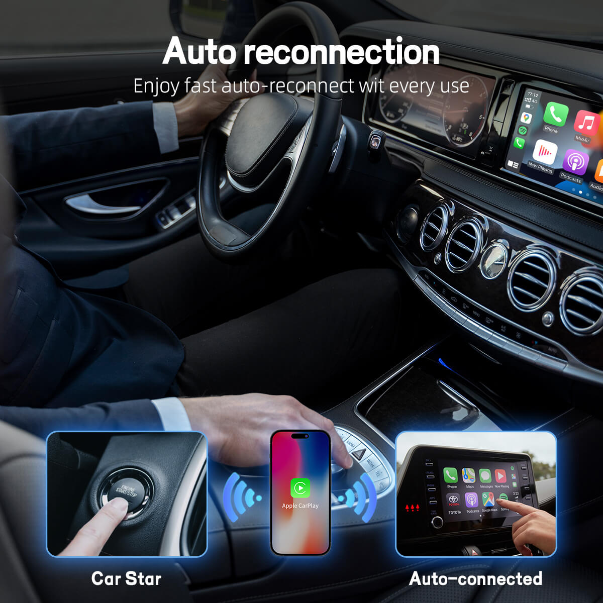 U2AIR Pro Kabelloser CarPlay-Adapter