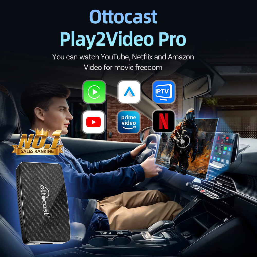 Play2Video Pro Wireless CarPlay/ Android Auto All-in-one Adapter