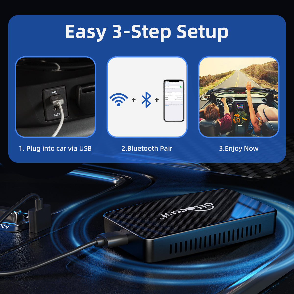 🌸Promoção do Dia da Mãe🌿Adaptador Tudo-em-um Play2Video Pro Wireless CarPlay/Android Auto