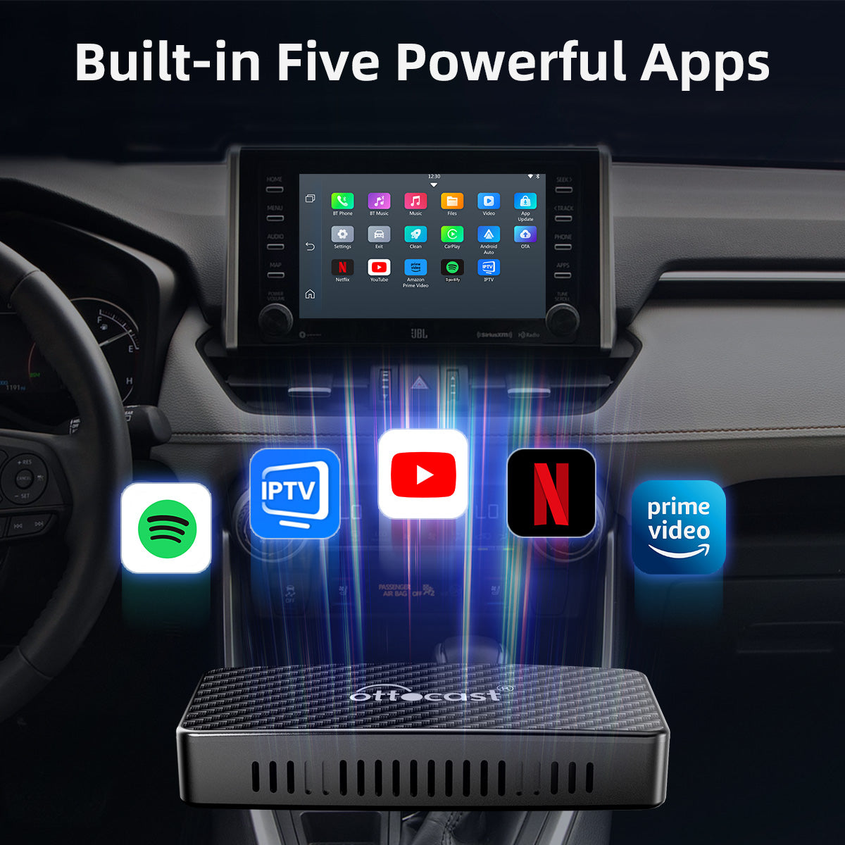 Adaptador Tudo-em-um Play2Video Pro Wireless CarPlay/ Android Auto para Automóvel
